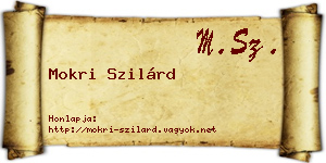 Mokri Szilárd névjegykártya